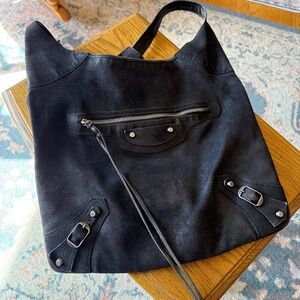 BALENCIAGA 2002 (3rd Season) Black Monk Besace Crossbody Shoulder Hobo Bag